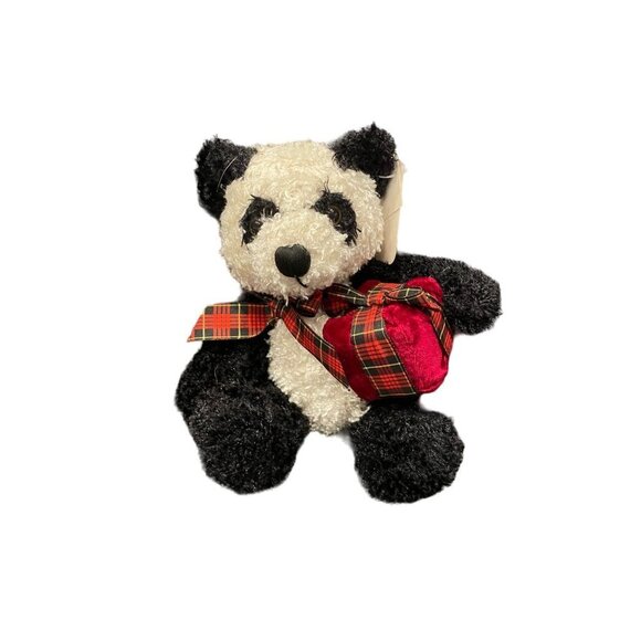 DanDee Collector’s Choice NWT Black White 9 inch Panda Wrapped Gift Plush Bear - Picture 1 of 7